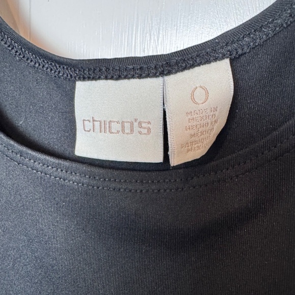 Chico's "Vicki"  Cascade Zebra Stripe Cardigan & Black Tank, GUC, - Picture 9 of 10